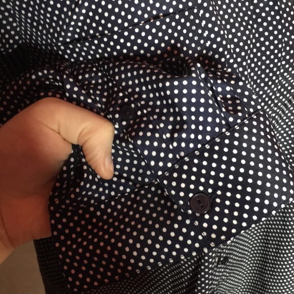 Liz Claiborne Polka Dot Button Up - Picture 3 of 5